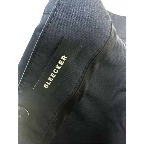 Lafayette 148 Sz 12 Straight Leg Dress Pants Navy Blue Side Zip Wool Blend *Note - Picture 11 of 16